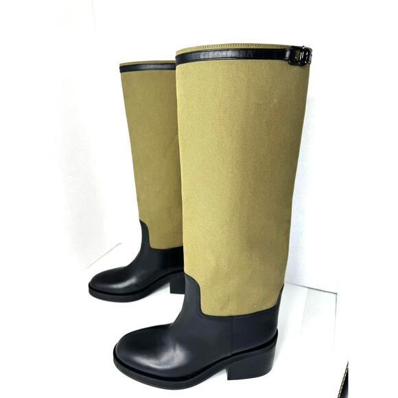 Jimmy Choo Black / green Yasmin Mixed Media Knee High Boot (Women) size 39.5 - Picture 12 of 13